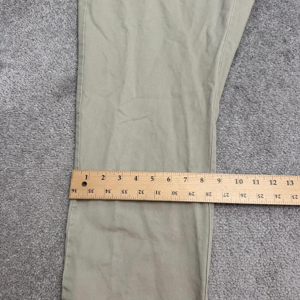 J.Crew Essential Chino Pants Mens 36W Khaki Tan Cotton Straight Leg Casual